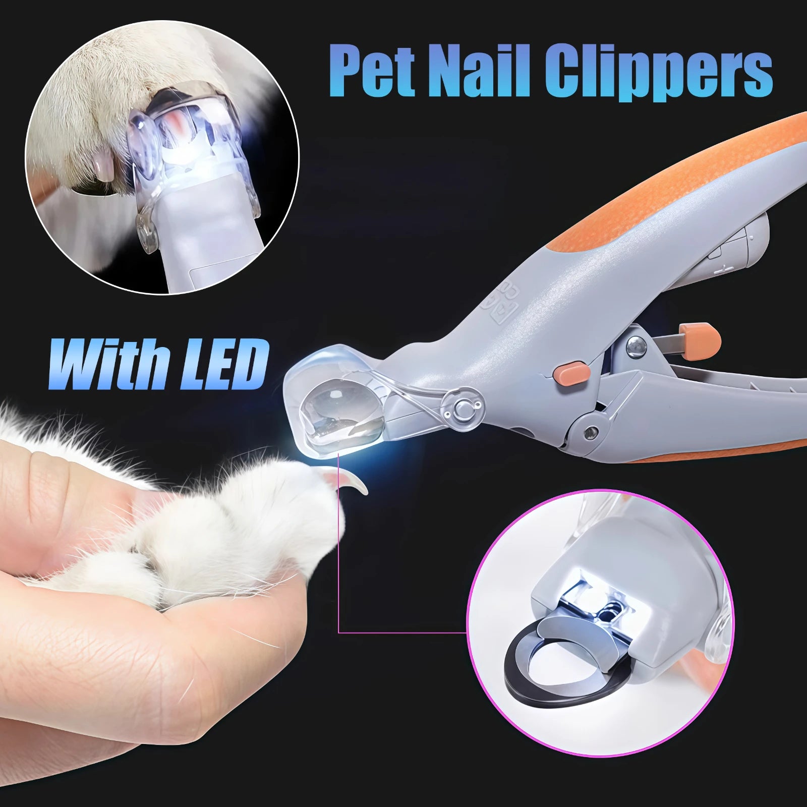 Coupe-Ongles LED pour Chats et Chiens