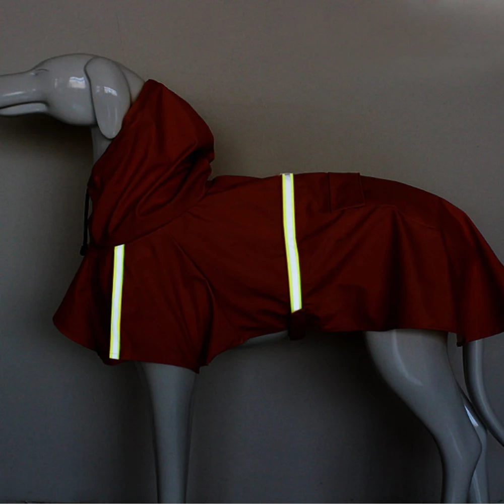 Imperméable Style "Cape" pour Chien – Coupe-vent Réfléchissant avec Capuche