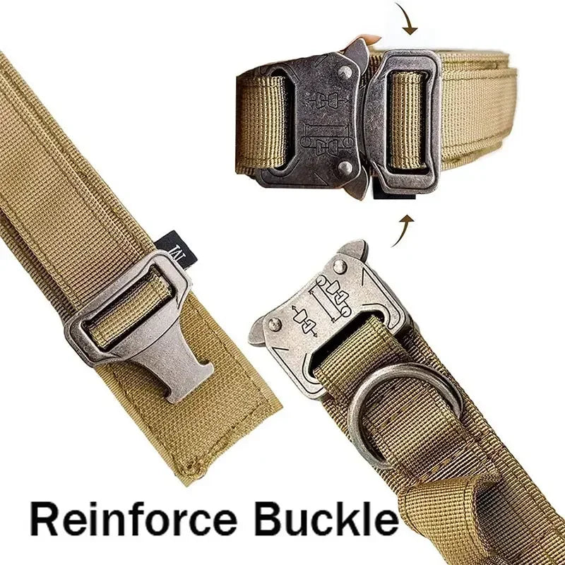 Collier Tactique Style Sport pour Chien – Modèle Robuste avec Poignée de Traction