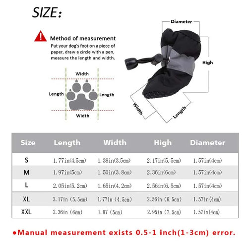 Bottines Antidérapantes et Imperméables pour Chien - Protection Hiver