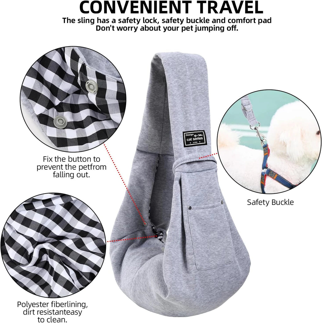 Sac Bandoulière pour Animaux : Porté Main-Libre et Sécurité Optimale