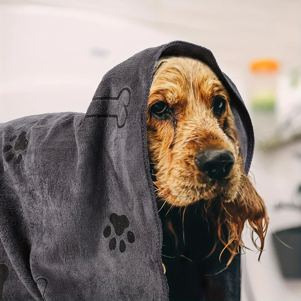 Serviette de Bain pour Animaux en Microfibre : Absorption Ultime et Séchage Rapide