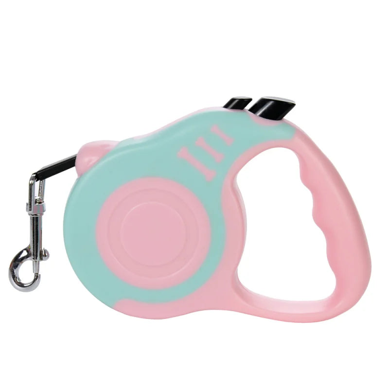 Laisse Enrouleur Automatique pour Chien et Chat - Nylon Robuste - Idéale Promenade et Course