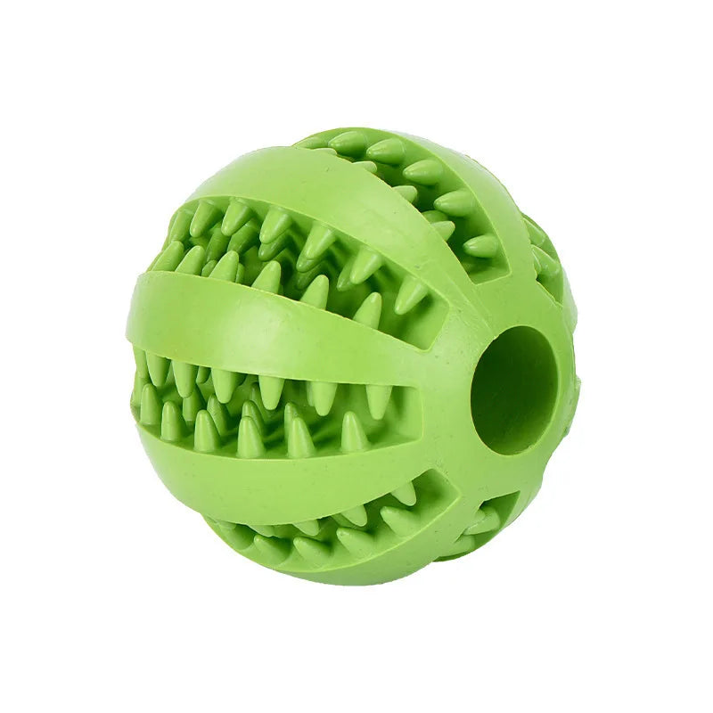 Balle Interactive en Caoutchouc pour Chiens et Chats – Distributeur de Friandises et Nettoyage Dentaire