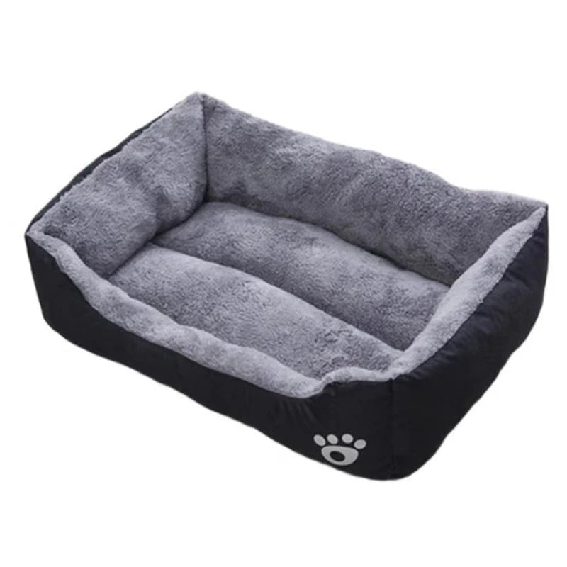 Lit Apaisant Noir en Peluche – Couchage Moelleux, Ultra-Résistant et Antidérapant