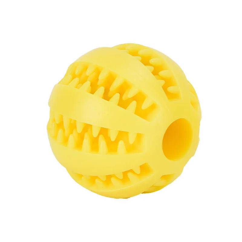 Balle Interactive en Caoutchouc pour Chiens et Chats – Distributeur de Friandises et Nettoyage Dentaire