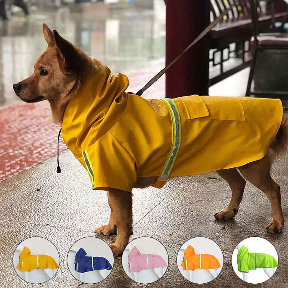 Imperméable Style "Cape" pour Chien – Coupe-vent Réfléchissant avec Capuche