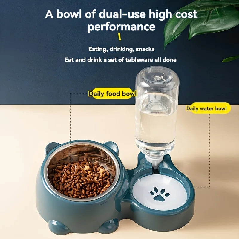 Distributeur 2-en-1 Automatique d'Eau et de Nourriture