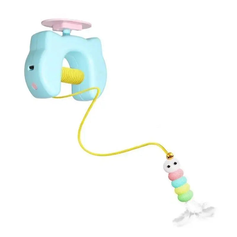 New Type Of Electric Cat Toy with 2 Ropes Smart Hanging Door Auto Swing Feather Toy A Self-entertainment And Cat-teasing Wonder