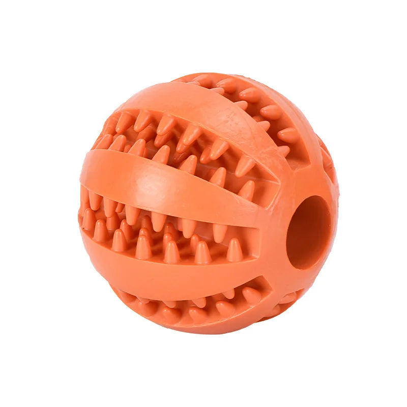 Balle Interactive en Caoutchouc pour Chiens et Chats – Distributeur de Friandises et Nettoyage Dentaire