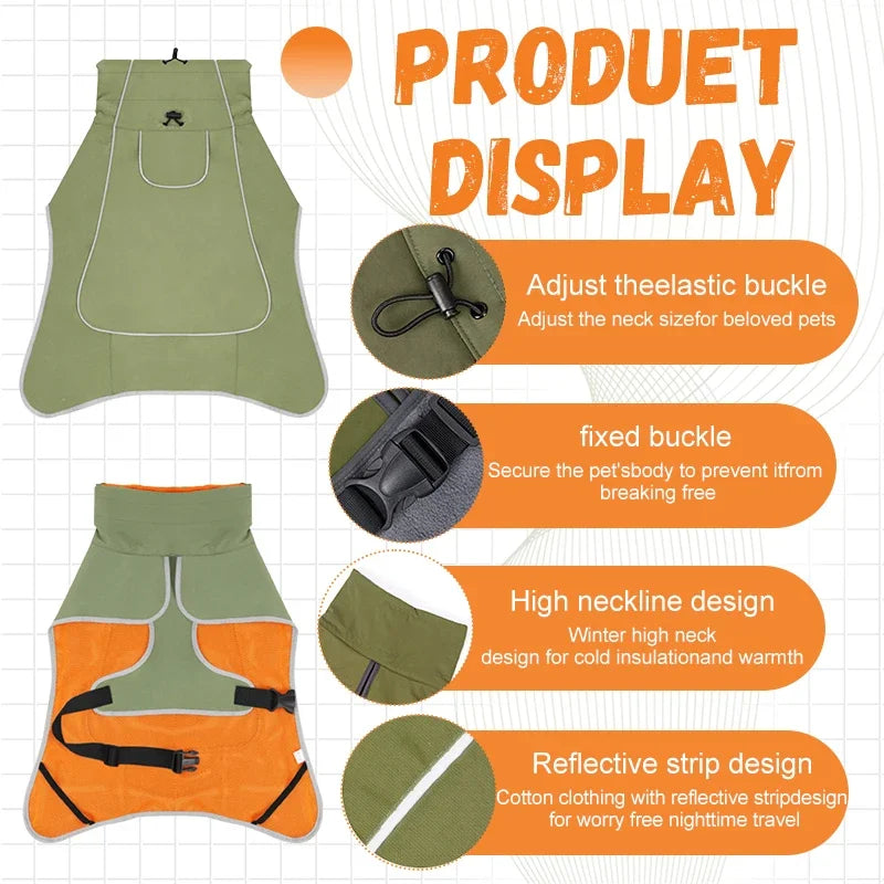 Manteau de Pluie Coupe-vent pour Chien – Imperméable avec Bande Réfléchissante