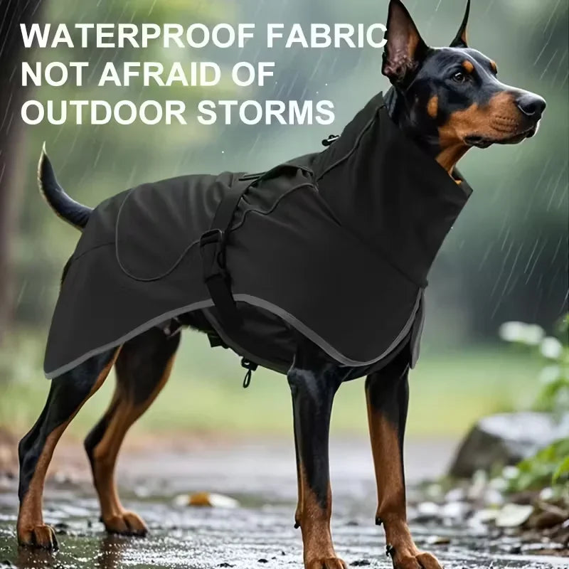 Manteau de Pluie Coupe-vent pour Chien – Imperméable avec Bande Réfléchissante