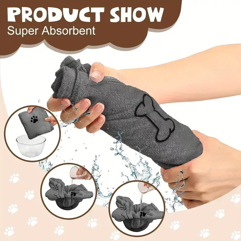 Serviette de Bain pour Animaux en Microfibre : Absorption Ultime et Séchage Rapide