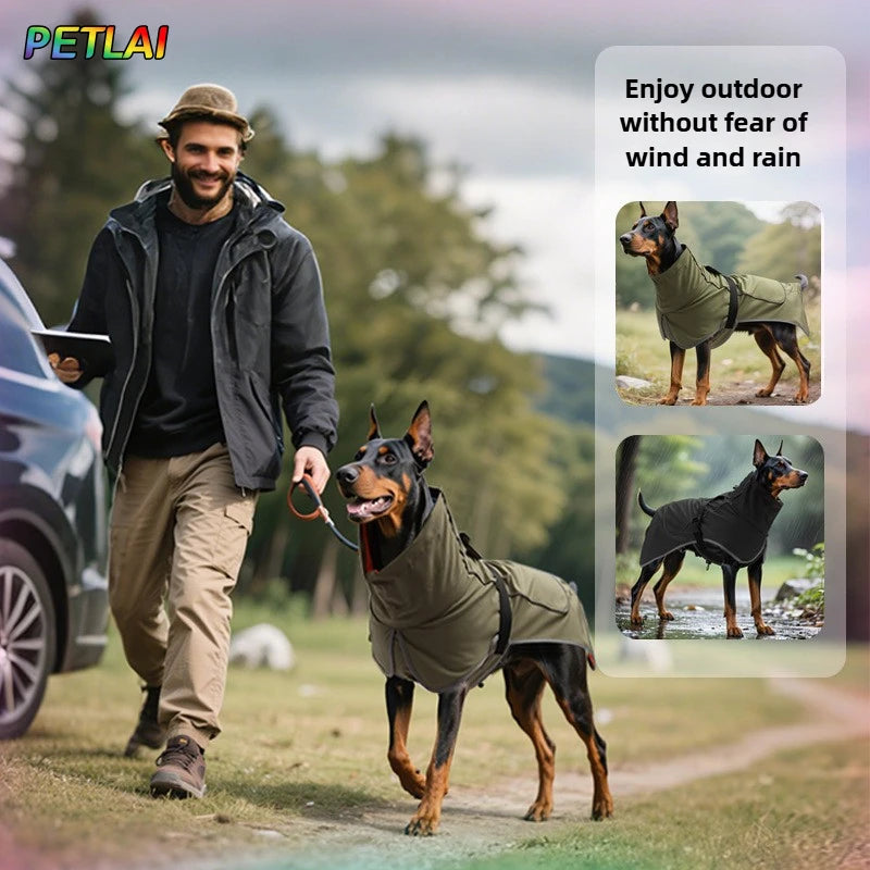 Veste Outdoor 2-en-1 pour Chien – Imperméable et Coupe-vent Haute Performance