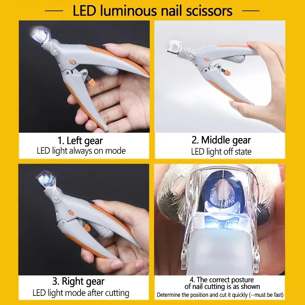 Coupe-Ongles LED pour Chats et Chiens