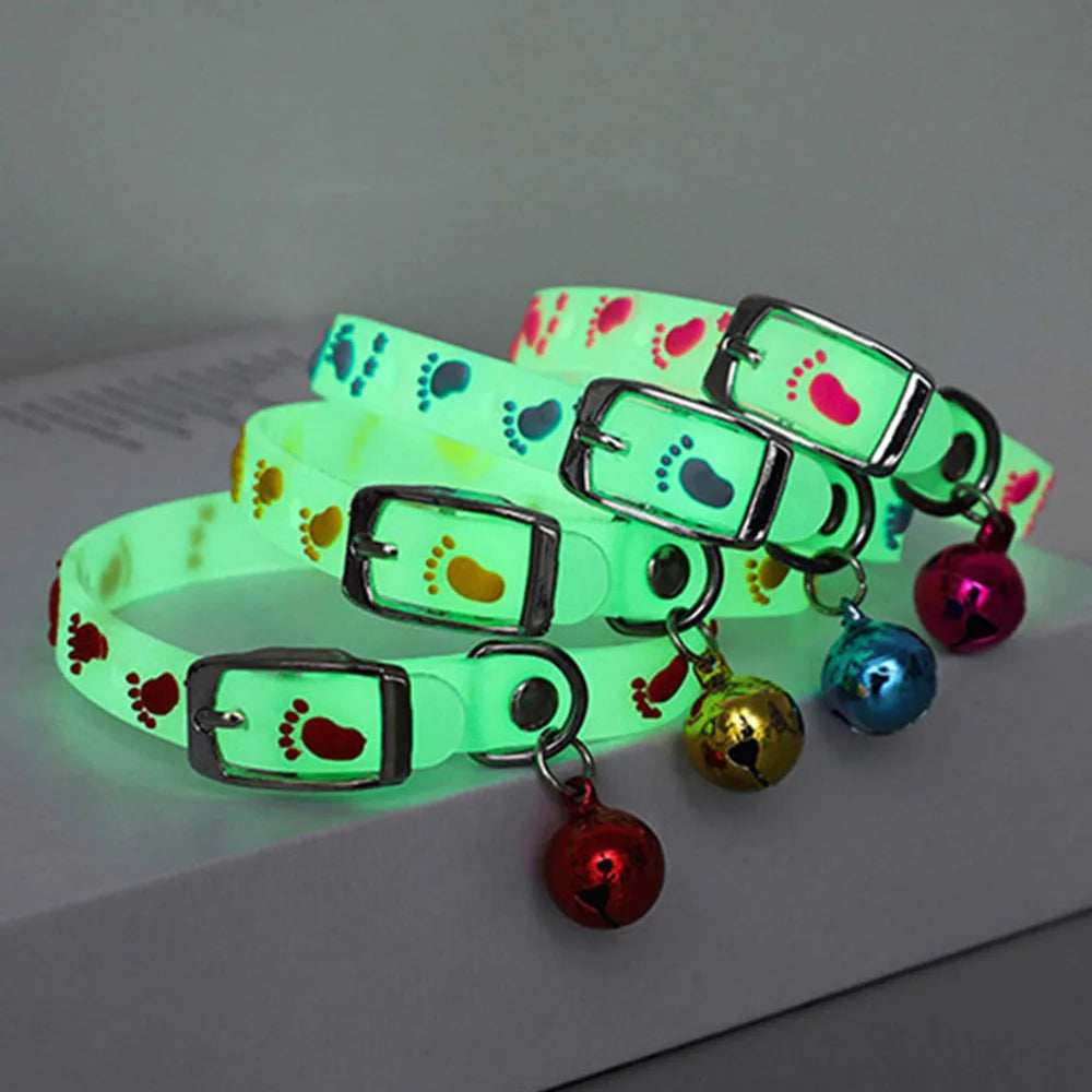 Collier Lumineux en Silicone pour Chat – Clochette