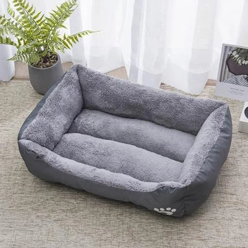 Lit Apaisant Noir en Peluche – Couchage Moelleux, Ultra-Résistant et Antidérapant